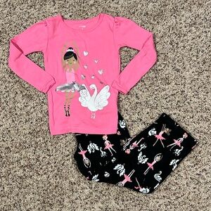 Girls size 6 ballerina pajama set